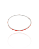 Pulseira Rivieira Safira Rosa 2 mm Maleável