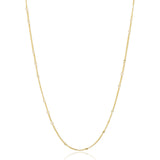 Gargantilha Longa Chapinhas Achatadas Banhado a Ouro 18K