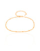 Pulseira Grumet Plaquinhas 2 mm Banhado a Ouro 18K