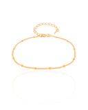 Pulseira Grumet Plaquinhas 2 mm Banhado a Ouro 18K