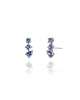Brinco Ear Cuff Trio Pontos de Luz Azul Tiffany