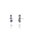 Brinco Ear Cuff Trio Pontos de Luz Azul Tiffany