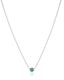 Gargantilha Veneziana Ponto de Luz Turmalina 5 mm Ródio Branco - 45 cm