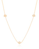 Gargantilha Bola com Zircônia Cristal Banhado a Ouro 18K - 40 cm