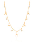 Choker Elos Caudas de Sereia Pontos de Luz Cristal Banhado a Ouro 18K