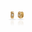 Brinco Argola Trançada Cravejada Cristal 1.5cm