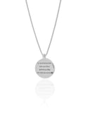 Gargantilha com Pingente Redondo Personalizado Ródio Branco