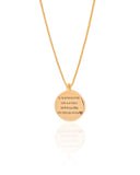 Gargantilha com Pingente Redondo Personalizado Banhado a Ouro 18K