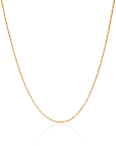 Choker Rabo de Rato 2 mm Banhado a Ouro 18K - 32 cm