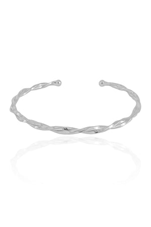 Bracelete Torcido Ródio Branco