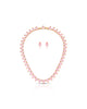 Conjunto Gargantilha Riviera Gota Fucsia Rosa com Fecho Gaveta Click e Brinco