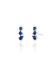 Brinco Ear Cuff Trio Pontos de Luz Azul Safira
