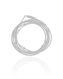 Pulseira Corda Violão Bolinhas 3 mm Ródio Branco