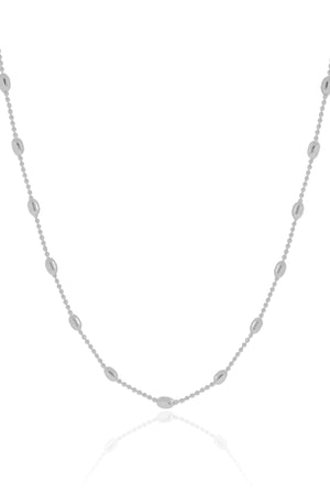 Choker Gomos 3 mm Ródio Branco