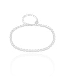 Pulseira Riviera Cravação Inglesa Cristal 3 mm Ródio Branco