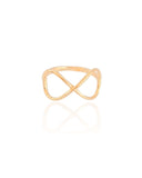 Anel Infinito Tamanho 17 Banhado a Ouro 18K