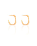 Brinco Argola Quadrada Lisa 2.0 cm Banhado a Ouro 18K