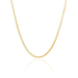 Choker Malha Fita 4 mm Banhado a Ouro 18K