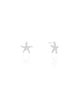 Brinco Estrela do Mar Cravejada Cristal Ródio Branco