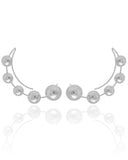 Ear Cuff Bolas Lisas Ródio Branco