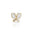 Broche Borboleta Esmaltado Branco com Detalhes Cravejado Cristal