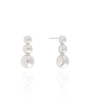 Brinco Bolas Lisas 3.0 cm Ródio Branco