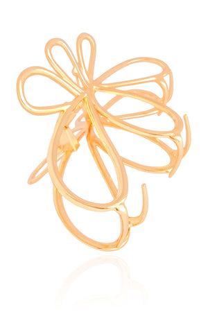 Presilha Flor Banho Dourado