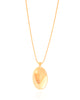 Gargantilha Veneziana Oval Liso Banhado a Ouro 18K - 45 cm