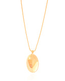 Gargantilha Veneziana Oval Liso Banhado a Ouro 18K - 45 cm