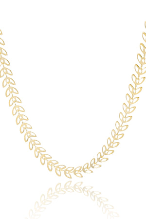 Choker Folhas Vazadas Banhado a Ouro 18K