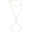 Pulseira Hand Chain com Zircônia Ródio Branco