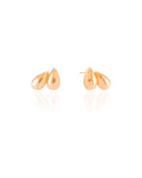 Brinco Gota Dupla Lisa Banhado a Ouro 18K