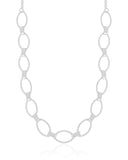 Gargantilha Detalhes Vazados Ródio Branco - 40 cm