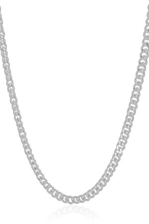 Gargantilha Grumet 6 mm Ródio Branco - 45 cm