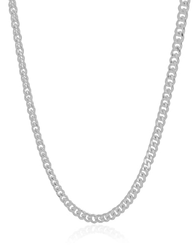 Gargantilha Grumet 6 mm Ródio Branco - 45 cm