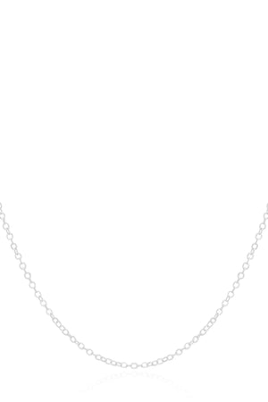 Gargantilha Longa Americana 1.5 mm Ródio Branco