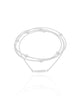 Pulseira Corda de Violão Trevos Ródio Branco