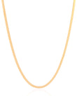 Gargantilha Malha Fita 3 mm Banhado a Ouro 18K - 40 cm