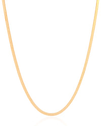 Gargantilha Malha Fita 3 mm Banhado a Ouro 18K - 40 cm