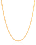 Gargantilha Malha Fita 3 mm Banhado a Ouro 18K - 40 cm