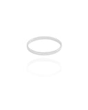 Anel Flat Liso Tamanho 19 Ródio Branco