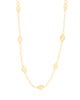 Gargantilha Grumet com Folhas Banhado a Ouro 18K - 60 cm