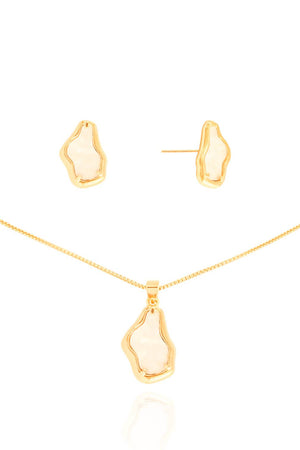 Conjunto Orgânico Resinado Branco Leitoso