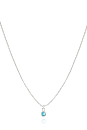 Gargantilha Ponto de Luz Topázio 4 mm Ródio Branco - 40 cm