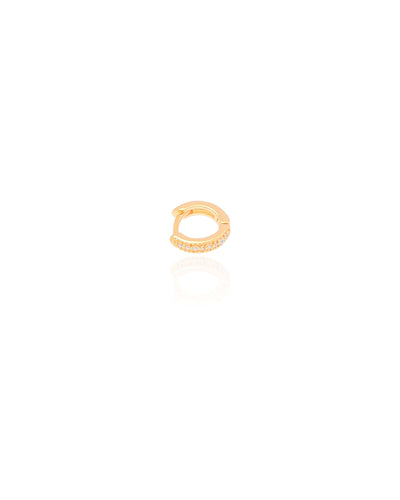 Piercing para Hélix Cravejado Cristal 9 mm Banhado a Ouro 18K