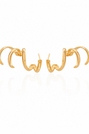 Ear Cuff Quatro Filetes Banhado a Ouro 18K