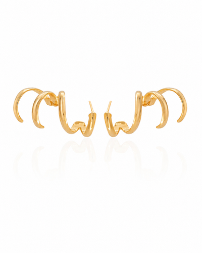 Ear Cuff Quatro Filetes Banhado a Ouro 18K