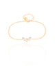 Pulseira Elos Gotas Cristais Banhado a Ouro 18K