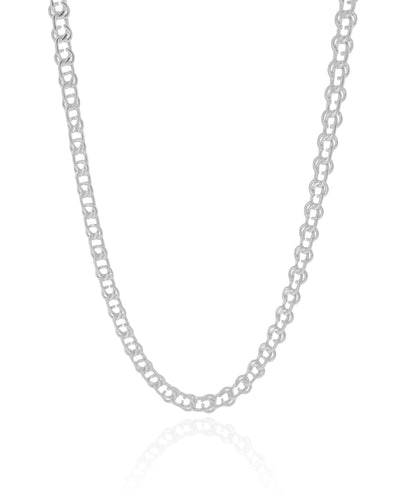 Choker Elos Nó Ródio Branco