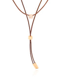 Gargantilha Dupla Gravata Fio Coreano Ponto de Luz Cristal Banhado a Ouro 18K - 35 cm